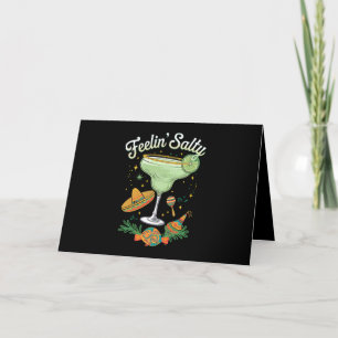 Feelin' Salty Margarita Funny Cinco De Mayo Bedankkaart