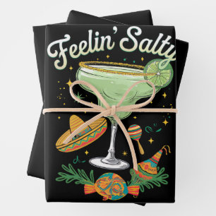 Feelin' Salty Margarita Funny Cinco De Mayo Inpakpapier Vel