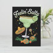 Feelin' Salty Margarita Funny Cinco De Mayo Kaart (Staand voorkant)
