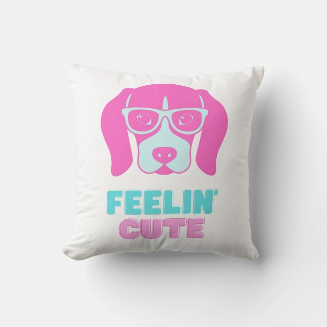 Feelin' Schattige Beagle Pillow Kussen (Voorkant)