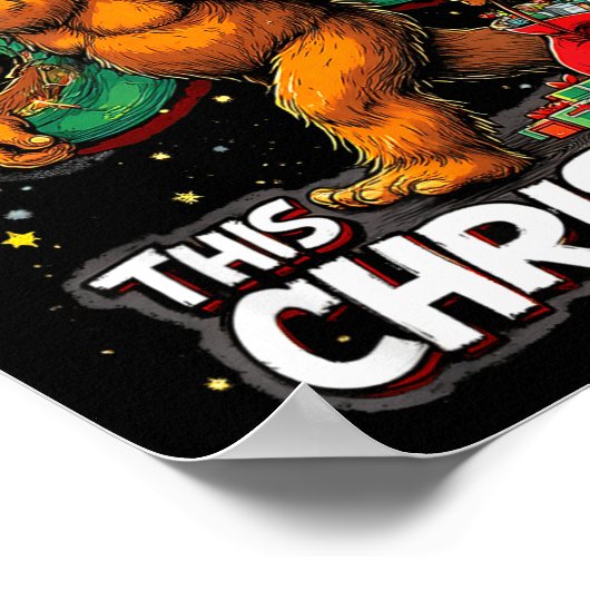 Feeling 67 Funny Christmas Bigfoot Holiday Poster (Hoek)