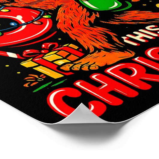 Feeling 67 This Christmas Funny Bigfoot Poster (Hoek)