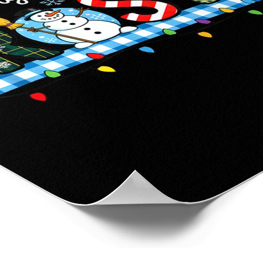 Feeling A Little Frosty Snowman Checkered Christma Poster (Hoek)