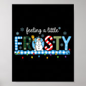 Feeling A Little Frosty Snowman Checkered Christma Poster (Voorkant)
