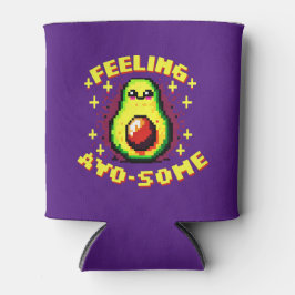 Feeling Avo-Some - Grappig Pixel Art Avocado Desig Blikjeskoeler