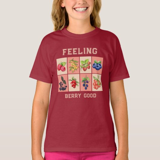 FEELING BERRY GOED Aangepaste Aardbeien Kinder T-shirt (Voorkant)