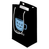 Feeling Brew Funny Sad Coffee Pun Dark BG Klein Cadeauzakje (Voorkant Gekanteld)