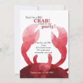 Feeling Crabby-uitnodiging Kaart (Voorkant)