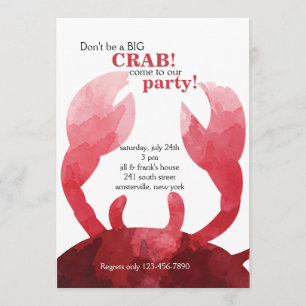 Feeling Crabby-uitnodiging Kaart