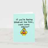 Feeling Down All The Time Duck Card Kaart (Voorkant)
