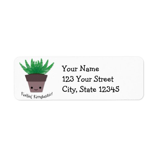 Feeling Ferntastic Fern Etiket (Voorkant)
