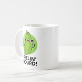Feeling Gourd Funny Feeling Good Veggie Pun Koffiemok (Voorkant links)