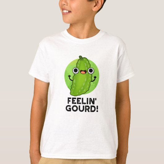 Feeling Gourd Funny Feeling Good Veggie Pun T-shirt (Voorkant)