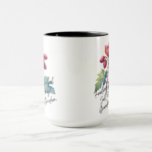 Feeling Grapeful Grandma's Garden Floral Art Print Mok (Midden)