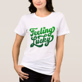 Feeling Lucky | Green Ombre St. Patrick’s Day  Tri-Blend Shirt (Voorkant)