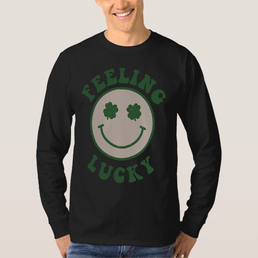 Feeling Lucky Smile Face St Patrick Day T-shirt (Voorkant)