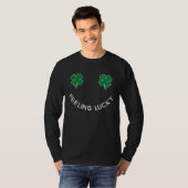 Feeling Lucky Smiling Face C St Patrick's Day Dist T-shirt (Voorkant volledig)