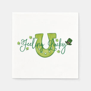 Feeling Lucky St. Patrick's Day Hoefijzer Servet