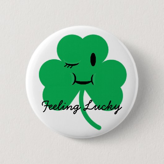 Feeling Lucky-St Patrick's day Ronde Button 5,7 Cm (Voorkant)