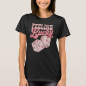 Feeling Lucky Valentines Day Cute Hearts Girls Boy T-shirt (Voorkant)