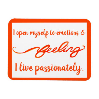 "Feeling" Oranje Sacral Chakra Words Magnets Magneet