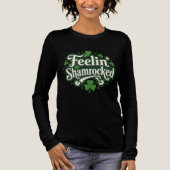 Feeling Shamrocked Leuk St. Patricks Dag Ontwerp Tri-Blend Shirt (Voorkant)