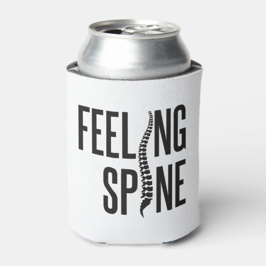 Feeling Spine Funny Chiropractor Team Blikjeskoeler (Blikje Voorkant)