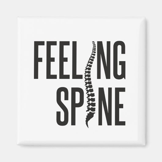 Feeling Spine Funny Chiropractor Team Magneet (Voorkant)