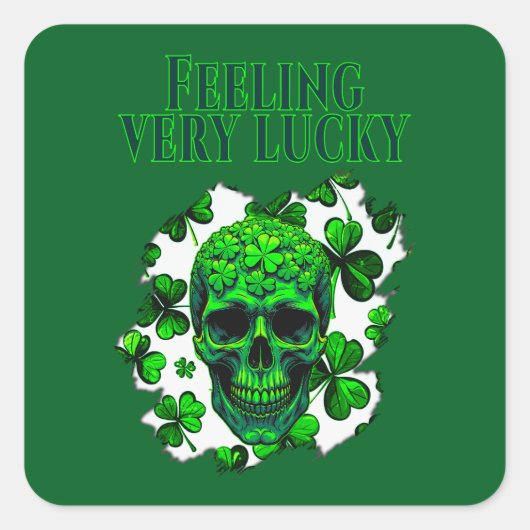 Feeling Very Lucky St Patrick’s Day - Autocolante Vierkante Sticker (Voorkant)