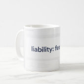 Feelings Liability Dashboard Funny AI Tech Mug (Devant gauche)