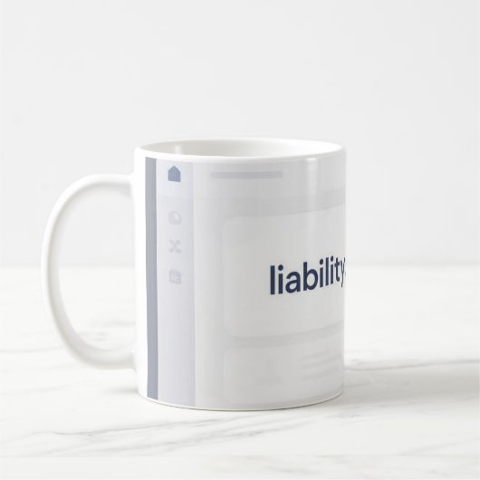 Feelings Liability Dashboard Funny AI Tech Mug (Gauche)