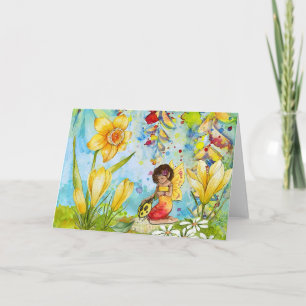 Féerie Daffodil Fae Pagan Carte de voeux