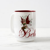 Féerie de Noël Croire Design1 Imaginaire Mug (Devant gauche)