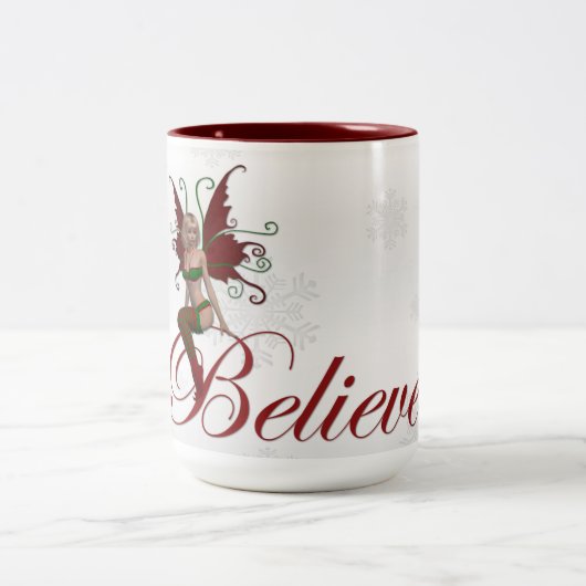 Féerie de Noël Croire Design1 Imaginaire Mug (Centre)