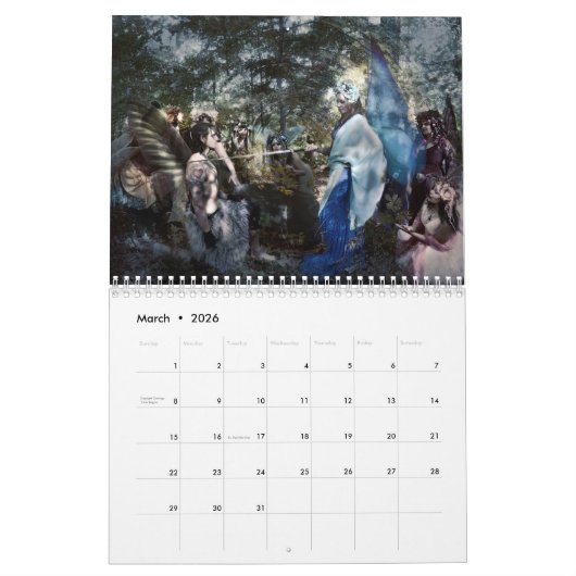 Féeries dans le calendrier de forêt (Mar 2026)