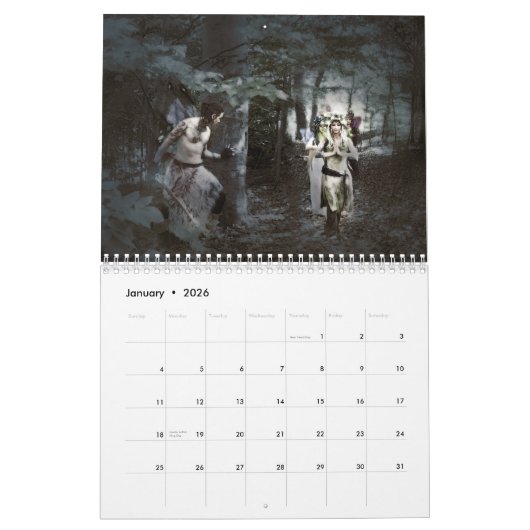 Féeries dans le calendrier de forêt (Jan 2026)