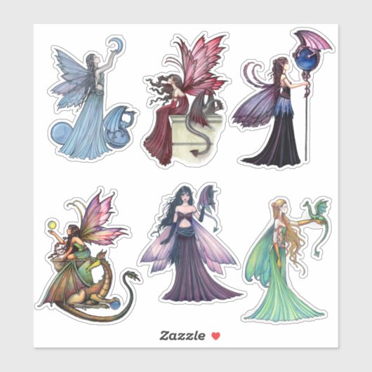 Fées avec des Stickers de Dragons par Molly Harris (Feuille)