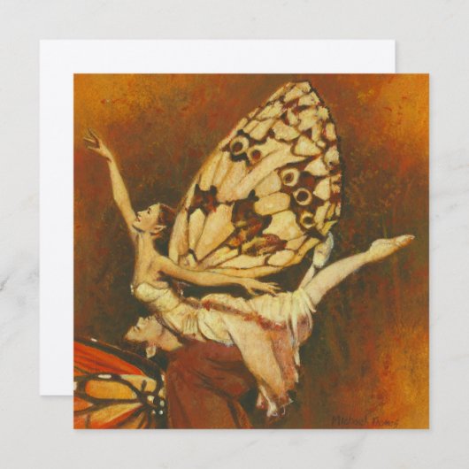 Fées dansantes Carré senti Invitation (Devant / Derrière)