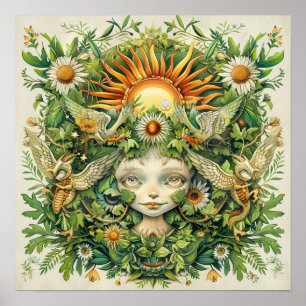 Fées du soleil de la Saint-Jean Impression d'art n