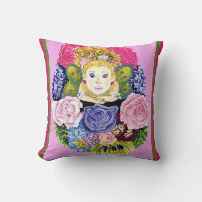 Fées et fleurs Coussin américain MoJo (Recto)