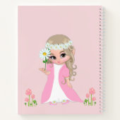 Fées et Fleurs sur Cahier Rose Clair (Dos)