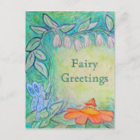 Fées Fleurs Salutation Cartes postales Customisées