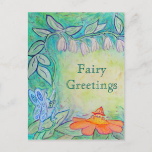 Fées Fleurs Salutation Cartes postales Customisées