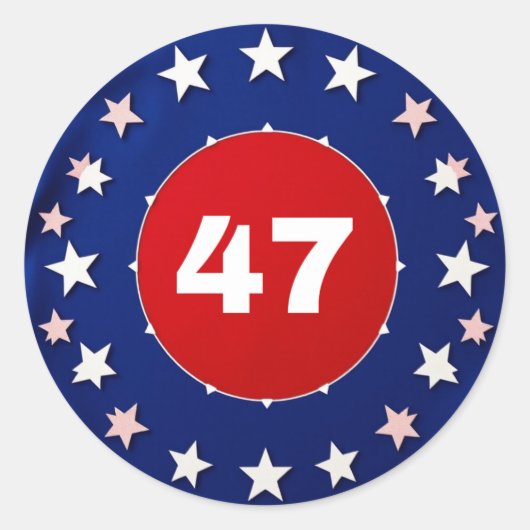 Feest 47 ronde sticker (Voorkant)