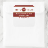 Feest! 50e hereniging naam tag sticker (Tas)