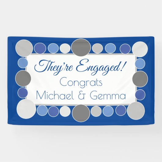 feest! Aangepast verloving banner!! Spandoek (Horizontaal)