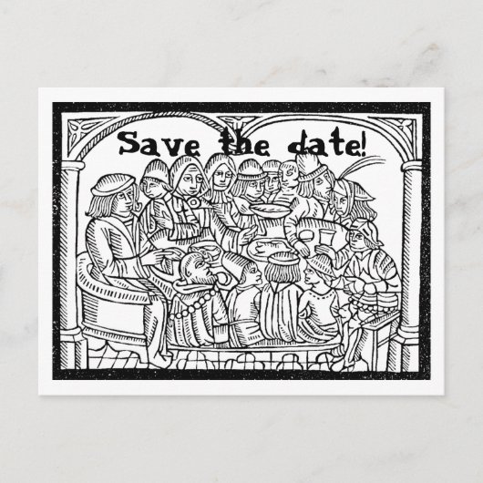 Feest - aanpasbaar save the date briefkaart (Voorkant)