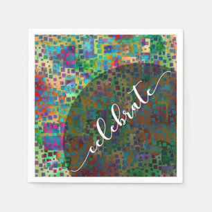Feest: Abstract kleurrijk Confetti Afstuderen Servetten