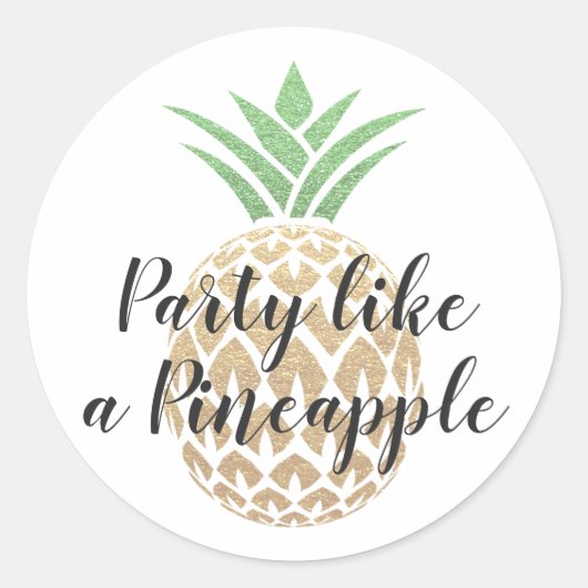 Feest als een ananas Sticker (Voorkant)