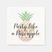 Feest als een ananas verjaardag of bruiloft servetten (Voorkant)